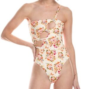 NWT La Porte Nixy One Piece Swimsuit Women’s SZ Small in Peach Floral